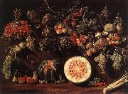 BONZI, Pietro Paolo Fruit, Vegetables and a Butterfly Norge oil painting reproduction